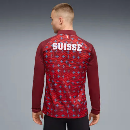 Schweiz Warm-up Quarter-Zip Oberteil Herren