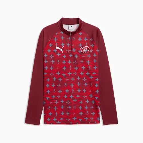 Schweiz Warm-up Quarter-Zip Oberteil Herren